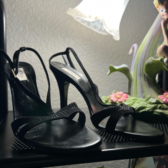 Furla Open Toe Suede Heels - Picture 1 of 5